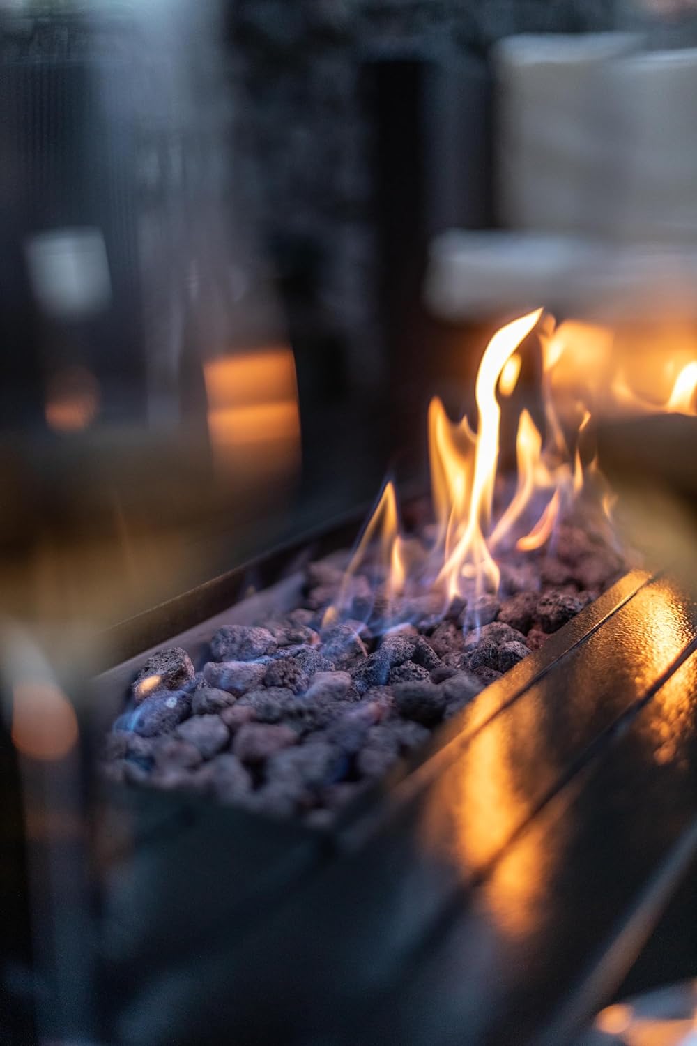 LEGACY HEATING 57 Inch Propane Fire Pit Table, 50,000BTU Outdoor Gas Fire Pit, 2 in 1 Rectangular Firepit Extruded Aluminum w/ Lid, Glass Beads, ETL Certified for Gatherings on Garden Backyard, Mocha