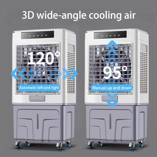 Evaporative Air Cooler, Portable Air Conditioner with Quiet 3 Wind Speeds, Personal Swamp Cooler for Room Office Factory