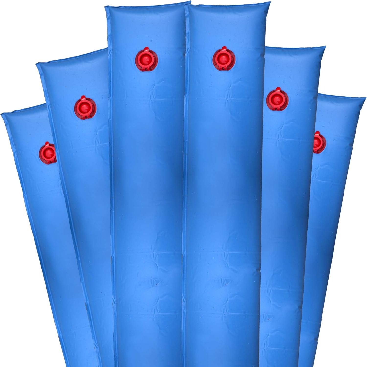 Robelle 10 ft. 6-Pack Extra Heavy Duty Blue Single Chamber Pool Cover Weights, .42 MM Thick Vinyl, Pool Water Bags, Water Tubes