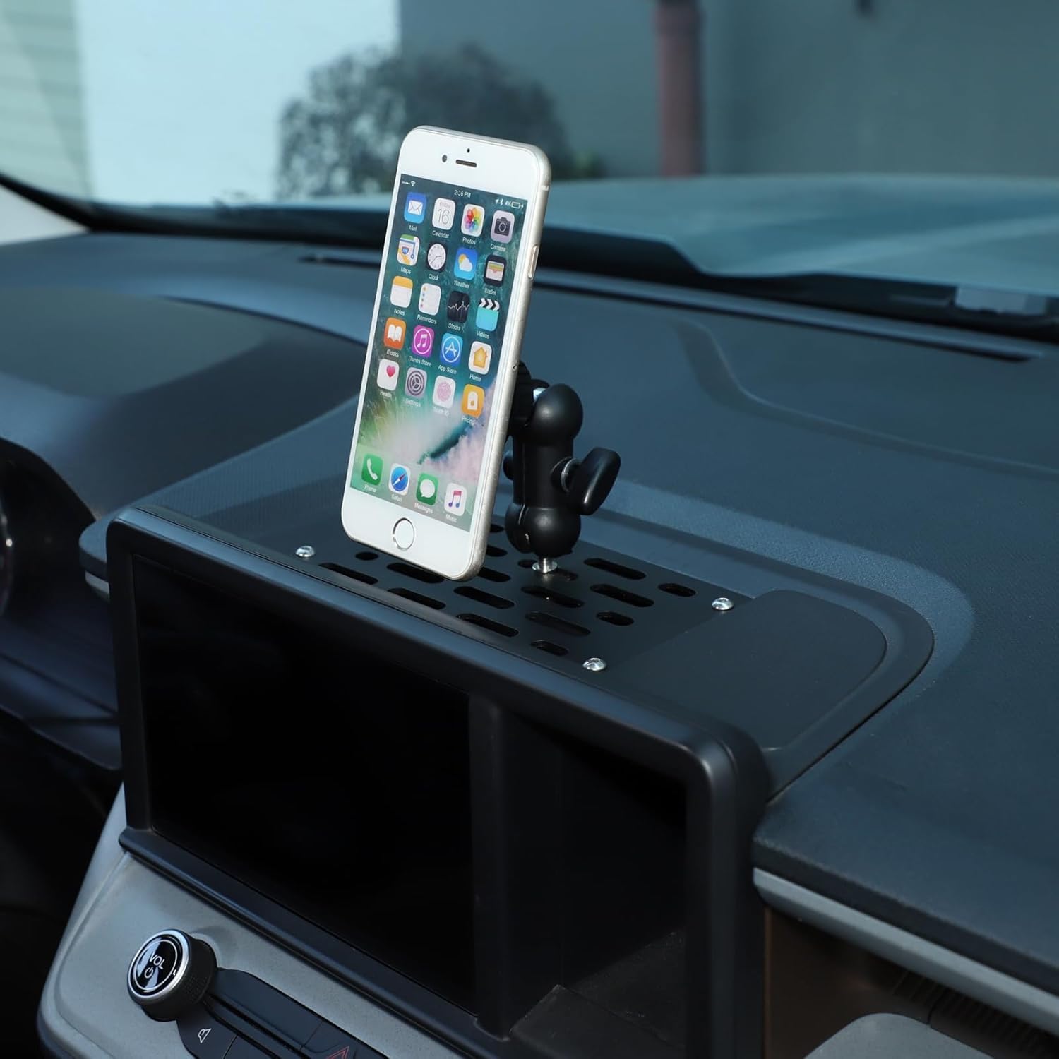 Aunginsy Center Console Dash Mount Magnetic Phone Holder Compatible with Ford Maverick 2022-2024, Dashboard Instrument Table Organizer Storage Tray Groove Panel Cell Mobile Phone Bracket Accessories