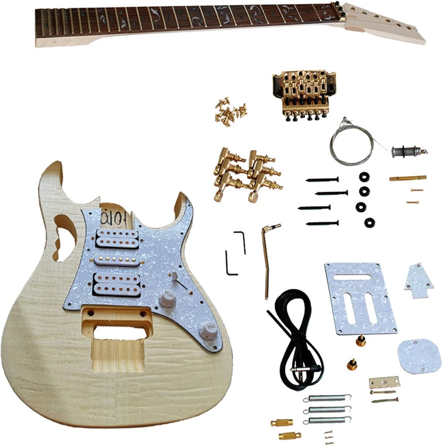 DIY Electric Guitar Kit Basswood Body Rosewood Fingerboard Maple Neck Beginner Electric Guitar Kit Build Your Own Electric Guitar