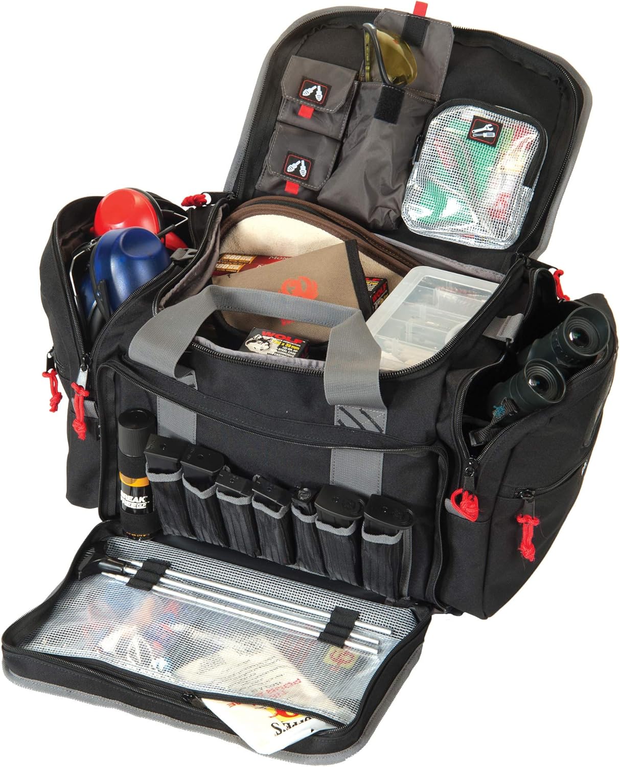 G.P.S. Large Range Bag with Lift Ports & 4 Ammo Dump Cups | Durable Secure Guns, Ammo & Shooting Accessories Storage