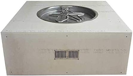 HPC Fire Square Unfinished Gas Fire Pit Enclosure with Match Lit Kit (U45S-MLFPK25CEK-LP), Propane, 45-Inch