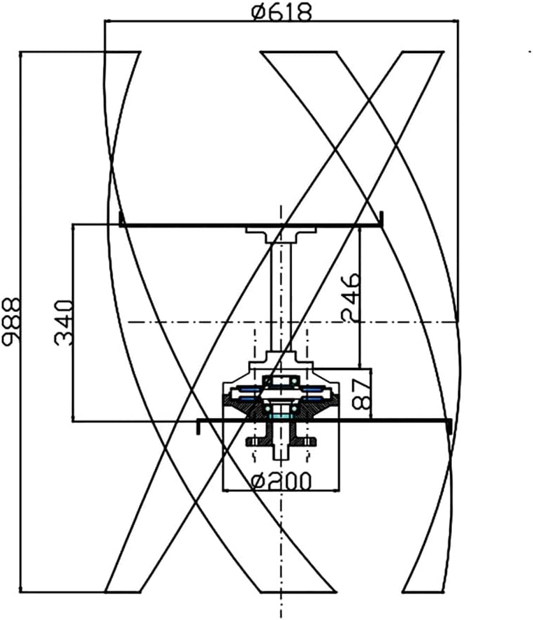 Vertical Axis Wind Turbine Generator 400w, X Type Wind Energy Power Motor with MPPT Controller Low Noise(White 24v
