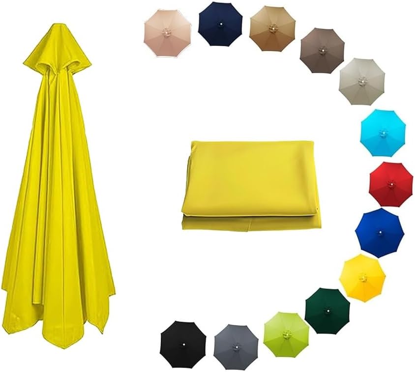 7ft/9ft/10ft Parasol Umbrella Canopy Replacement,Patio Umbrella Replacement Cover,8 Ribs/6 Ribs Parasol Top Replacement Cloth(Navy blue,200cm/7ft-6ribs)