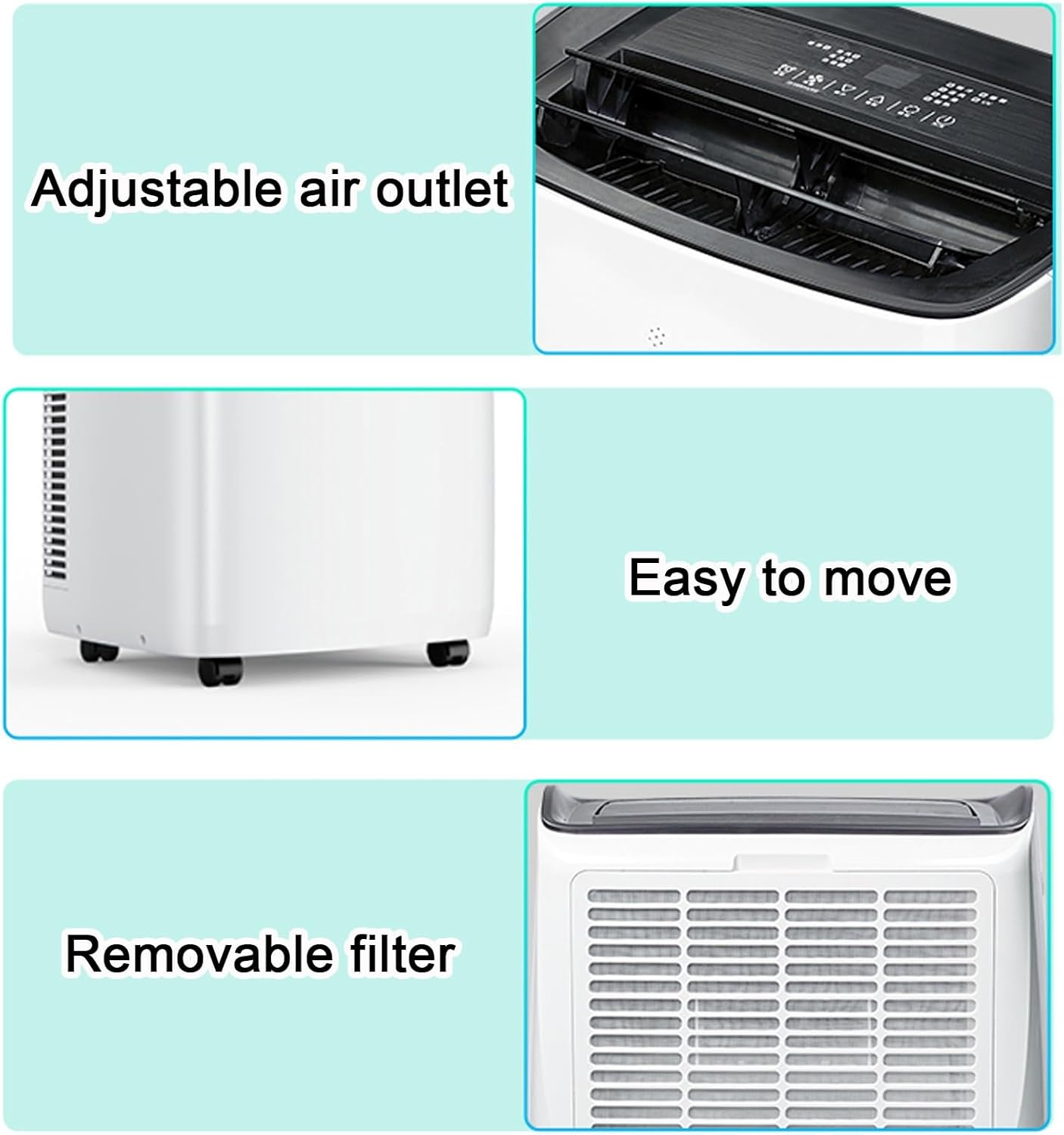 11000 BTU Portable Air Conditioners for Bedrooms with Remote Control Timer Dehumidification Function Small Room Air Conditioner for Bedroom Office, 220V