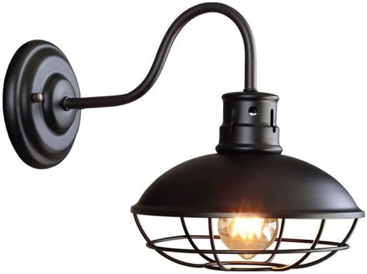 Retro-Style Wrought-Iron Wall Lamp, Hollow Lampshade, E27 Light Source Wall Sconces, Embedded Lighting Fixtures, Outdoor Waterproof Courtyard Wall Light, Porch Balcony Wall Walllantern