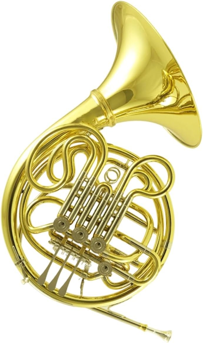 4 Key French Horn French Horn Brass Instrument Four Key Double Row Split B Flat To F Key Suitable For Adult Beginners(2)