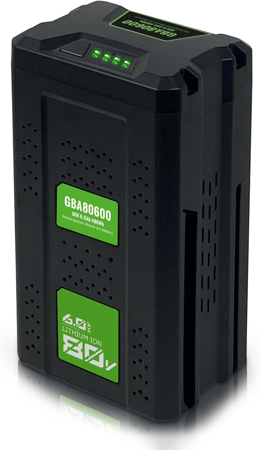 80V 6.0mAh Lithium Batteries Replacement for Greenworks 80V Battery GBA80200 GBA80250 GBA80300 GBA80400 GBA80500 Cordless Power Tools, Fit for Greenworks Pro 80V 82V Battery (Not for Kobalt Charger)