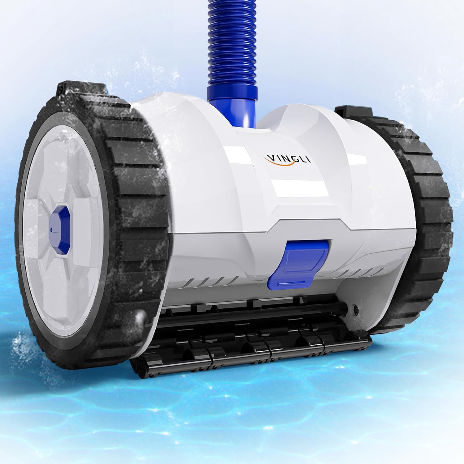 Automatic Suction-Side Pool Cleaner for Inground Swimming Pools - Powerful Wall-Climbing Vacuum with 39.6ft Tangle-Free Hose