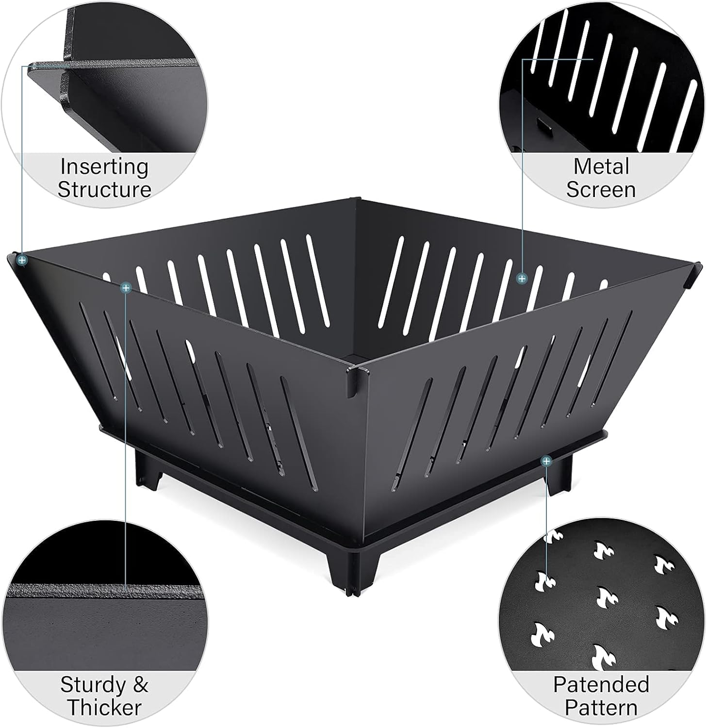 Fire Pit and Waxed Canvas Log Carrier Tote Bag