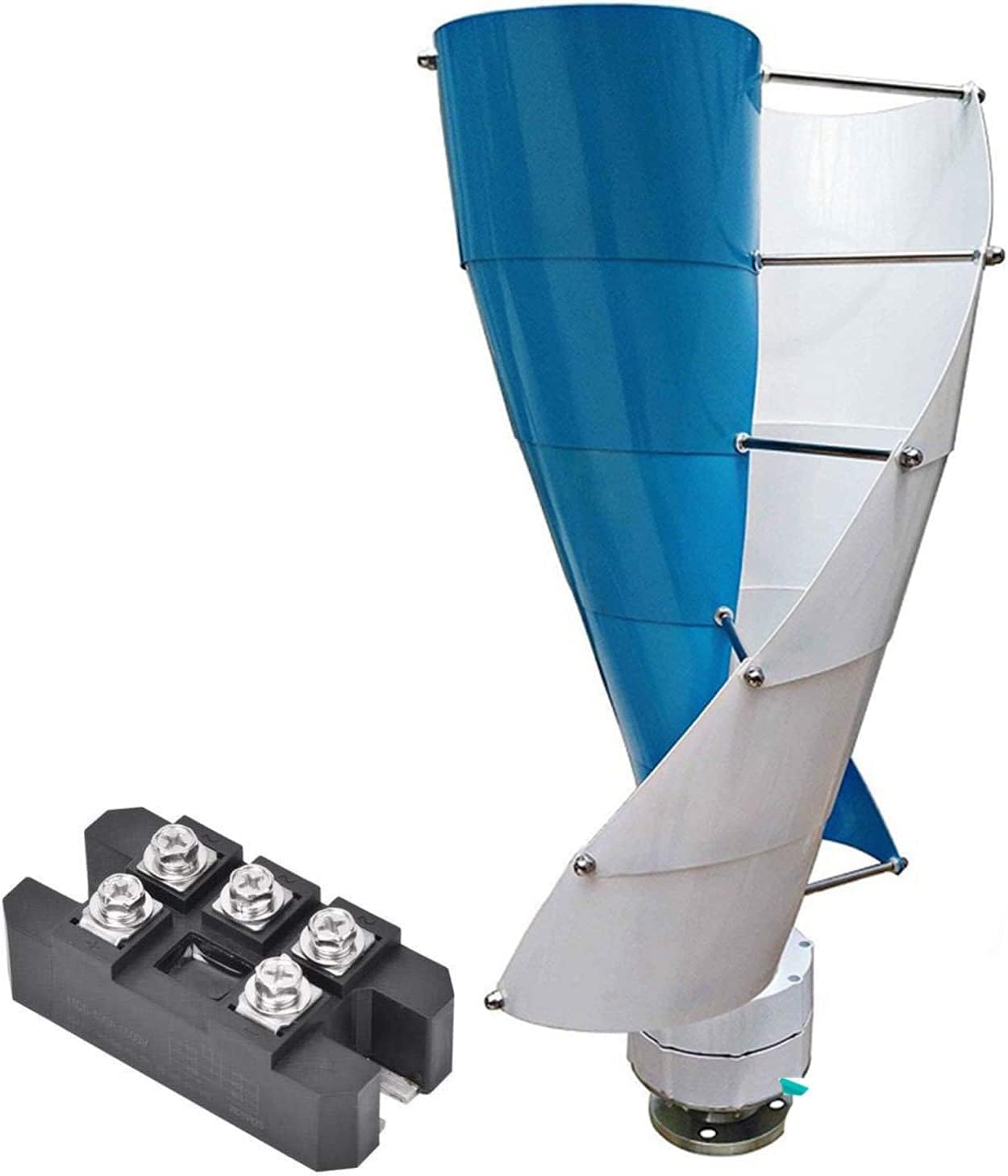 LiuSj JUnSt 8000W Vertical Axis Wind Turbine Magnetic Levitation Upright Wind Generator for Home Ship,Street Lighting (with Rectifier)