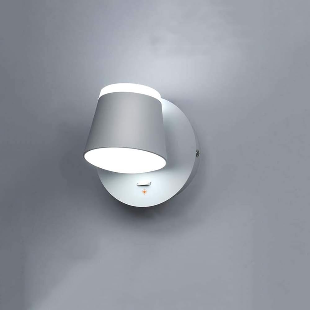 Wall Sconces, Modern Led Bedside Wall Sconce with Switch Lighting Fixture 355 Deg; Rotation Adjustment White Wall Lamp for Bedroom, Bedside Reading Lamp