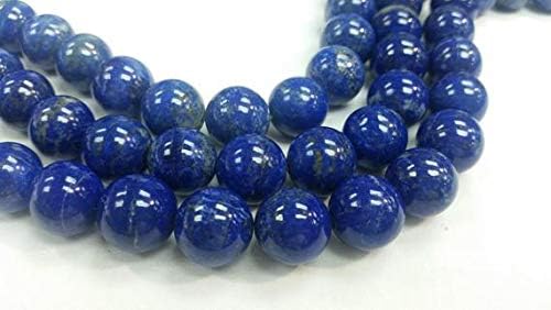 13 inch natural beads strand of 13mm smooth round lapis lazuli gemstone beads for DIY jewelry - necklace, bracelet, earring, ring.