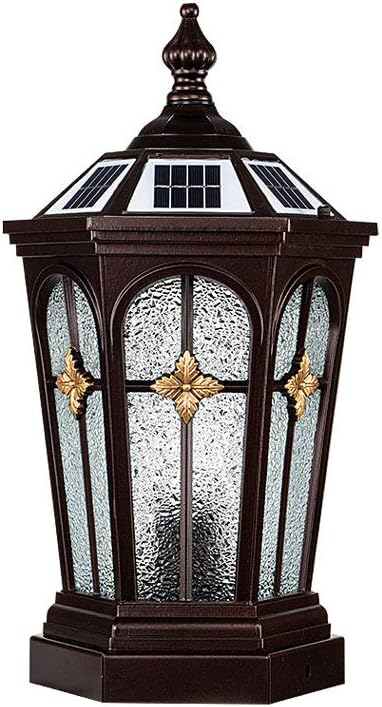 Outdoor Villa Fence Post Light with Diamond Glass Lampshade Post Lantern IP56 Waterproof Pole Lantern LED Community Hotel Entrance Decoration Column Light