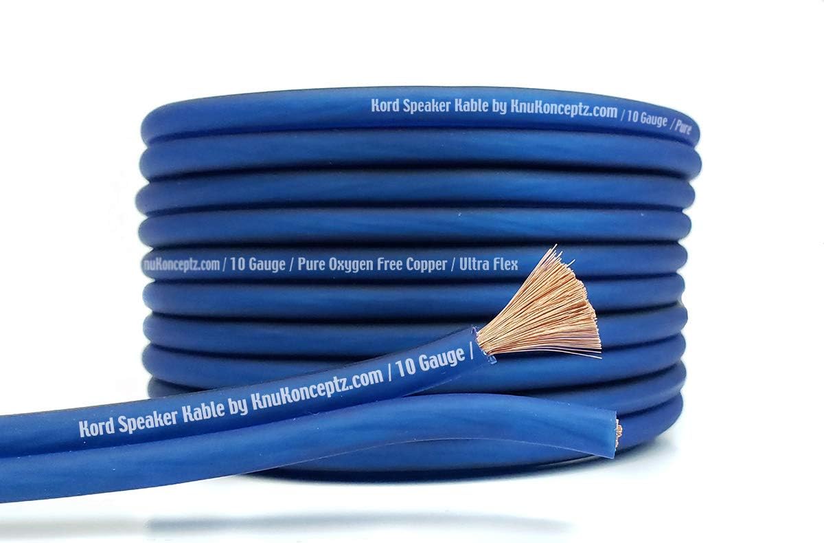 KnuKonceptz Kord Kable 10 Gauge Copper Speaker Wire Cable - 100 Feet