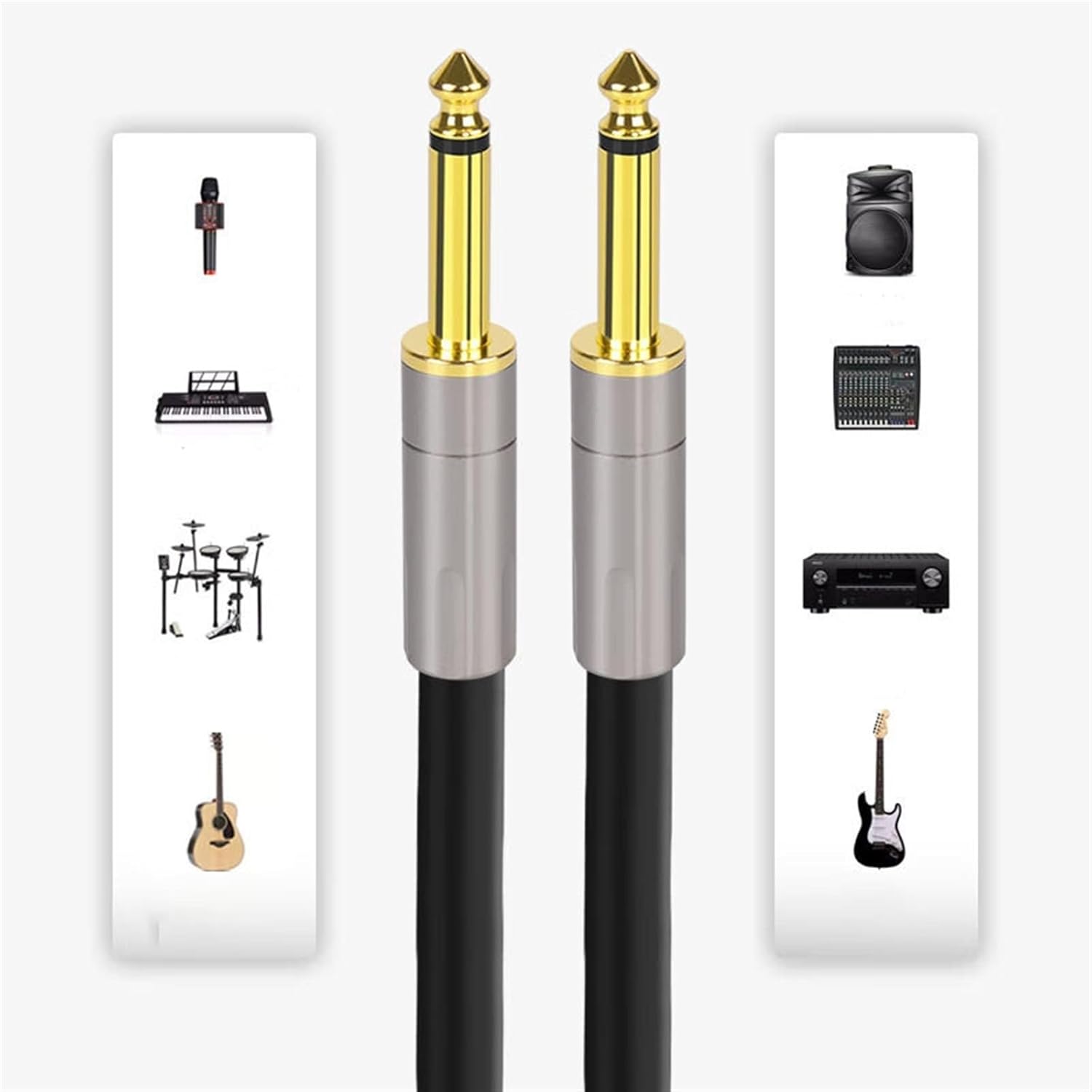 Guitar Audio Cable Audiophile Grade 6.35mm Male to Male Sound Card Mixer Amplifier Guitar Cable
