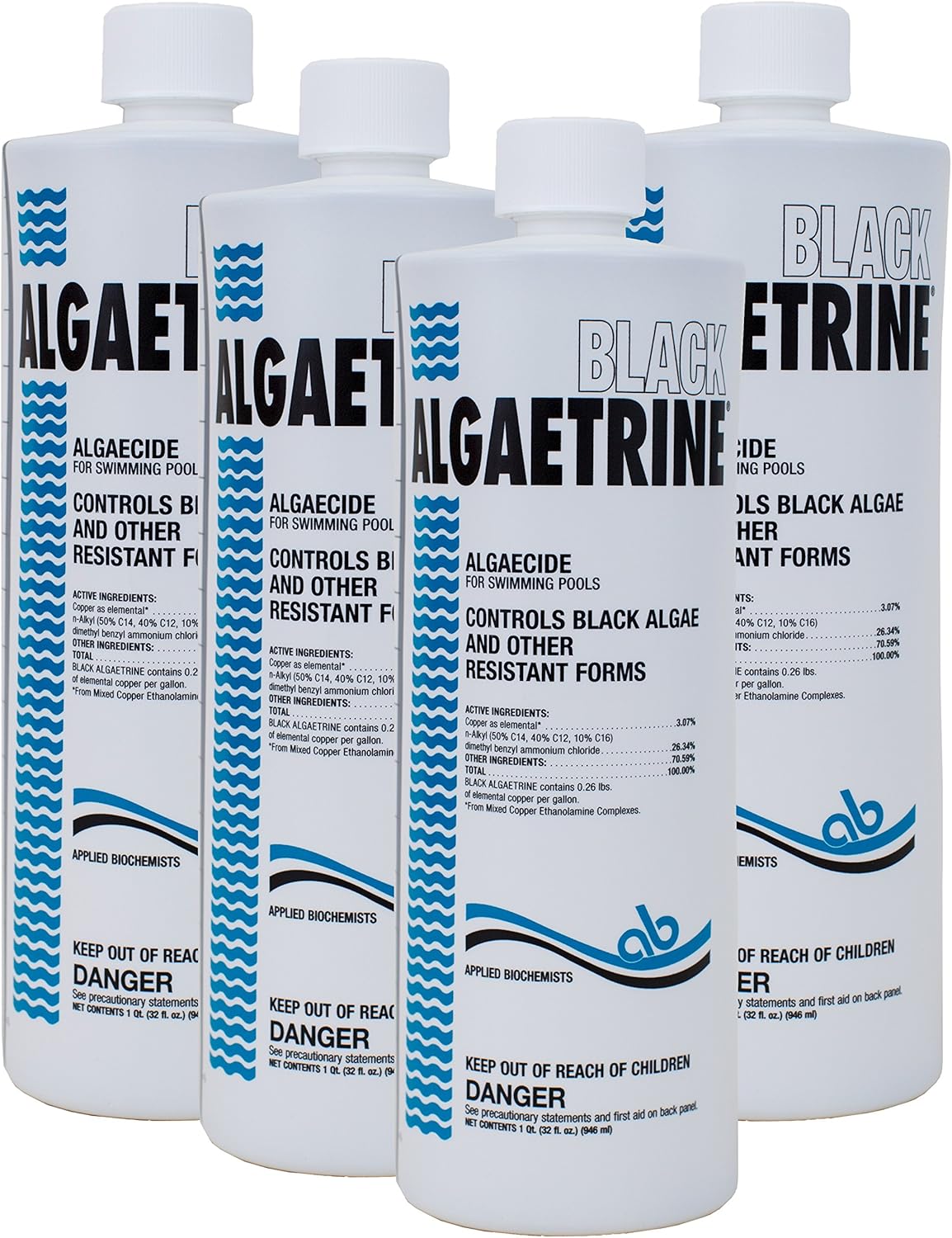 Applied Biochemist Black Algaetrine Algaecide (1 qt) - 4 Pack