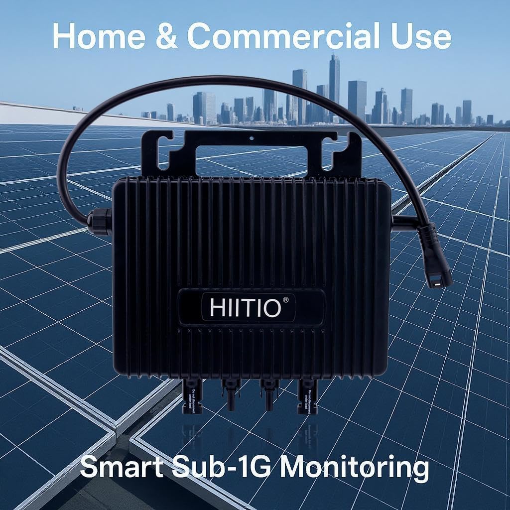 CSA Listed Nominal Output 800W Microinverter, IP67 Waterproof Solar Inverter, Home & Commercial Use, Smart Sub-1G Monitoring, 2-in-1 MPPT for 182/210mm Modules (Residential & Small Business)