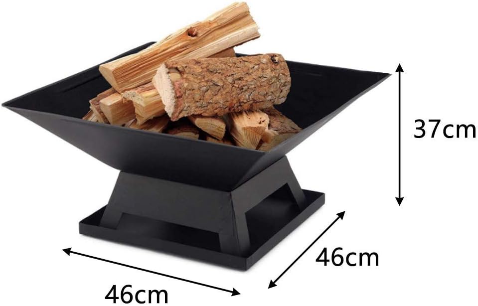 Garden Fire Pit Grill Bowl Grill Barbecue Rack Outdoor Fire Pit BBQ Grill Brazier Portable Table Stove Backyard Garden Camping Barbecue Party for Family