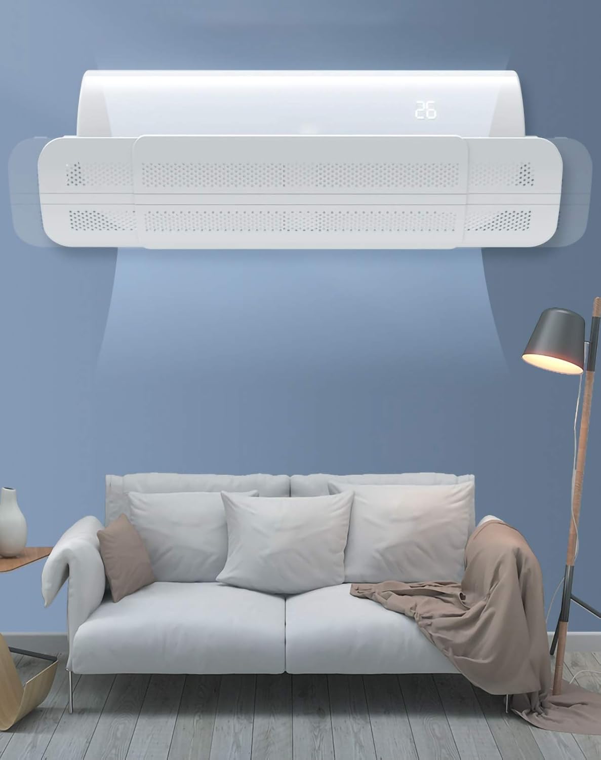 Air conditioner windshield Telescopic Air Conditioning Deflector, Direct Proof Air Conditioning Windscreen, Telescopic Air Conditioning Spoiler, Suitable for Home and Office