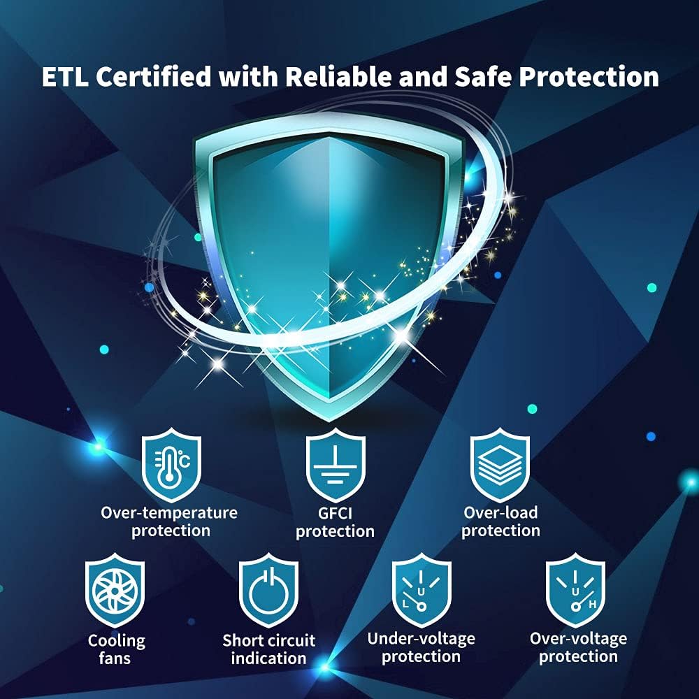 Renogy 1000W Pure Sine Wave Inverter 12V DC to 120V AC Converter & Deep Cycle AGM Battery 12 Volt 100Ah for RV, Solar Marine and Off-Grid Applications, Gray, Model Number: RNG-BATT-AGM12-100