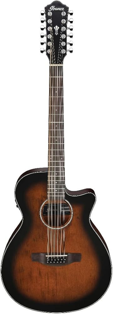 Ibanez AEG5012 12-string Acoustic-electric Guitar - Dark Violin Sunburst