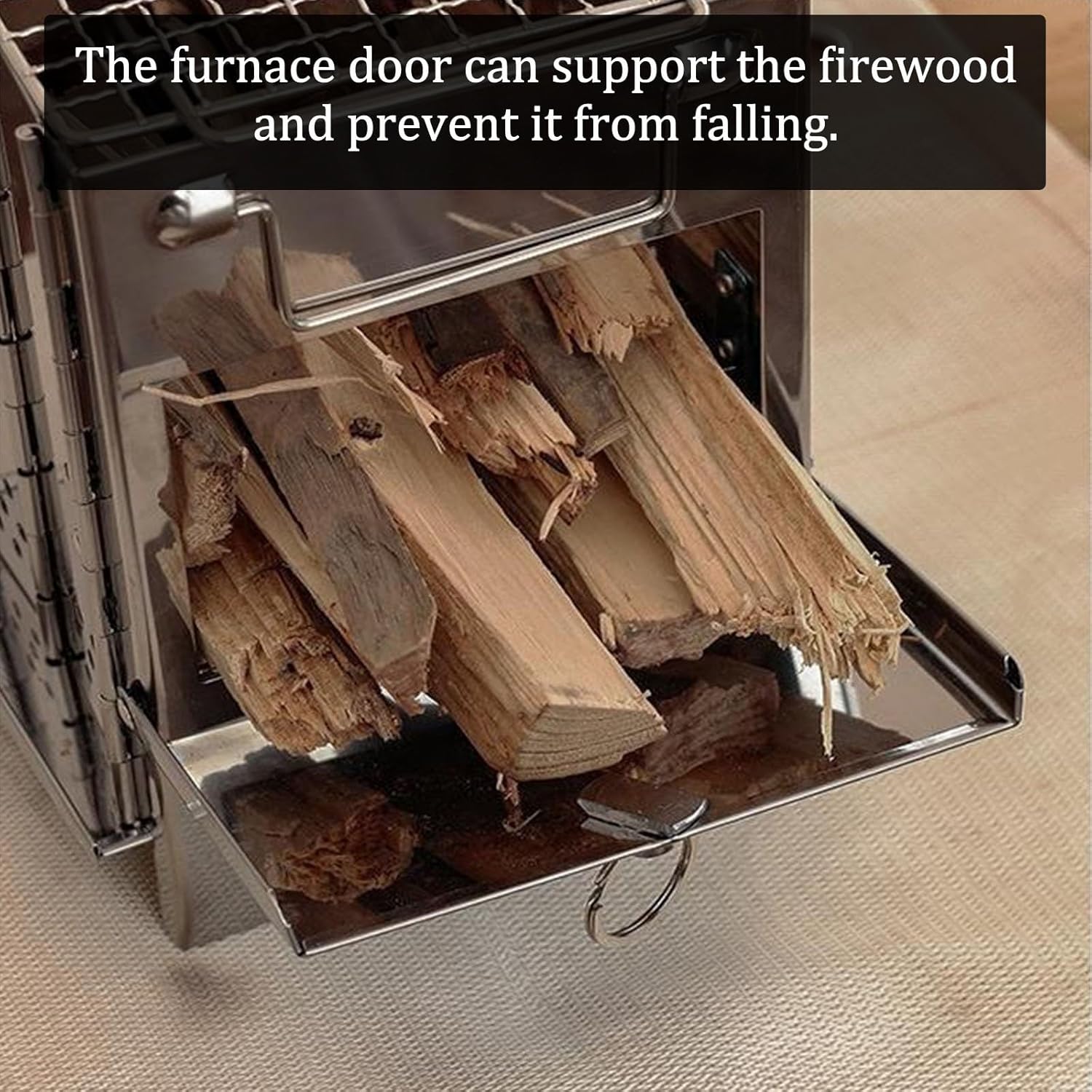 Backyard Wood Burning Stove Stainless Steel Folding Wood Burning Stove Small Fire Pit for Camping Bonfire Barrel Outdoor Easy to Carry Applicable to Home and Garden.(21x20x27CM/8.3x7.9x10.6IN)