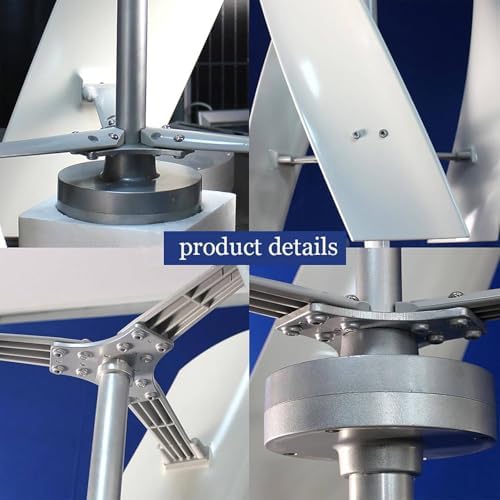 600W Maglev Wind Turbine Generator - 3 Blades Vertical Axis Kit with Charge Controller for Off-Grid Home & Industrial Use, A-24V Maglev Technology for Efficient Energy Production