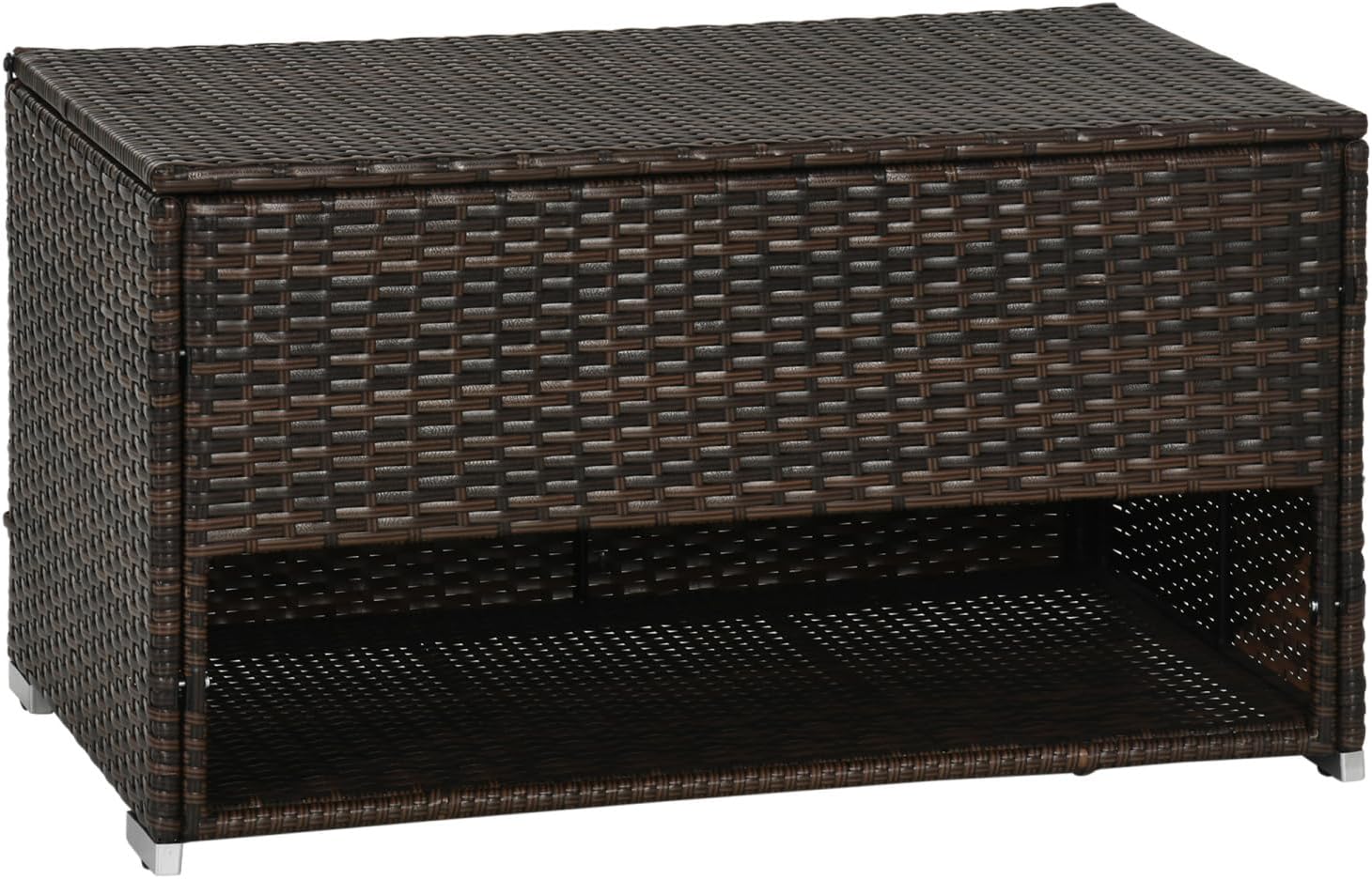 Outdoor Deck Box & Shoe Storage, PE Rattan Wicker