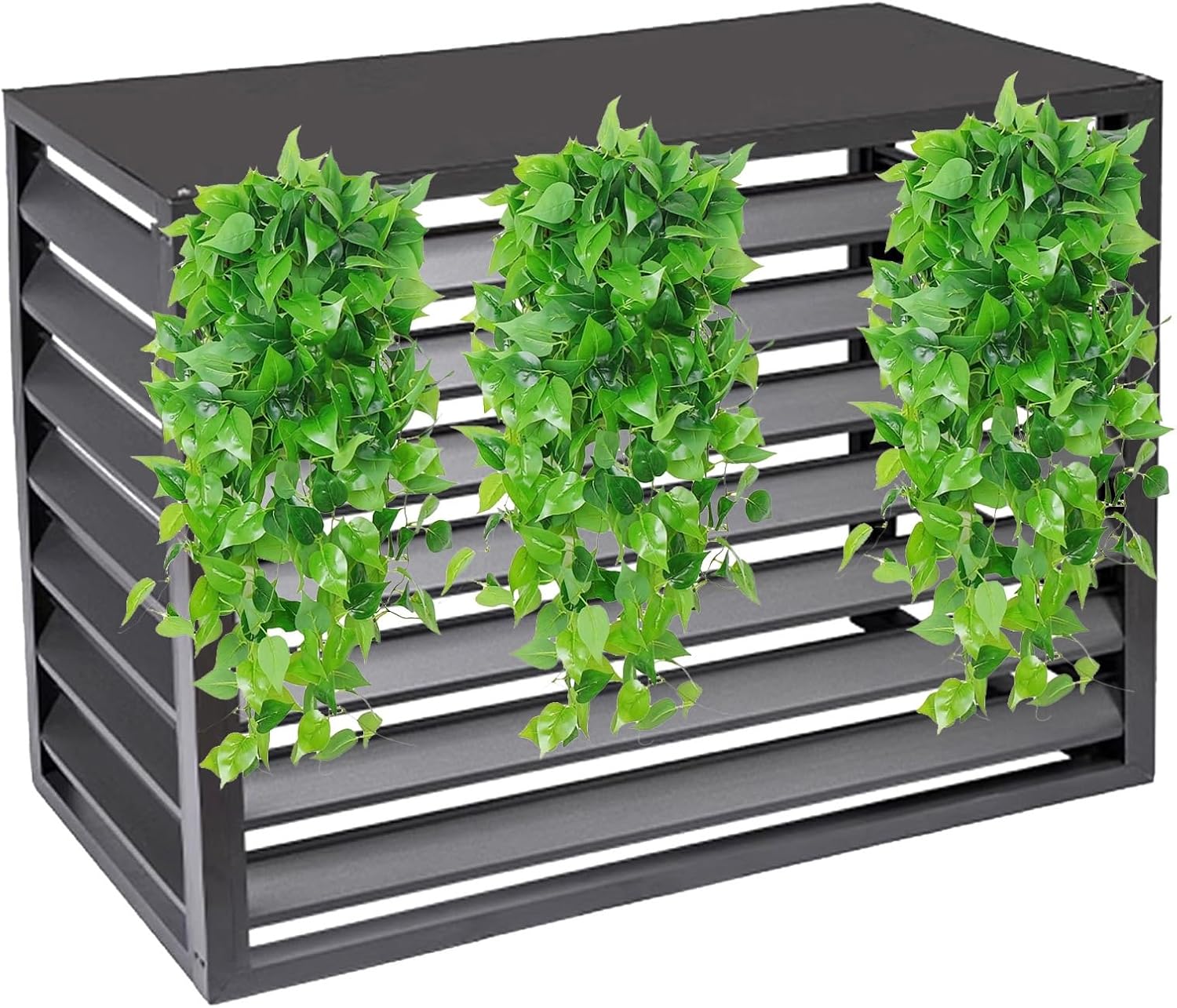 Air Conditioning Window Cover Air Conditioner Fence Screen Outdoor Privacy Ac Covers Fireproof for Outside Units Hide Air Con(Gray,110 * 80 * 60cm 43 * 31 * 24in)