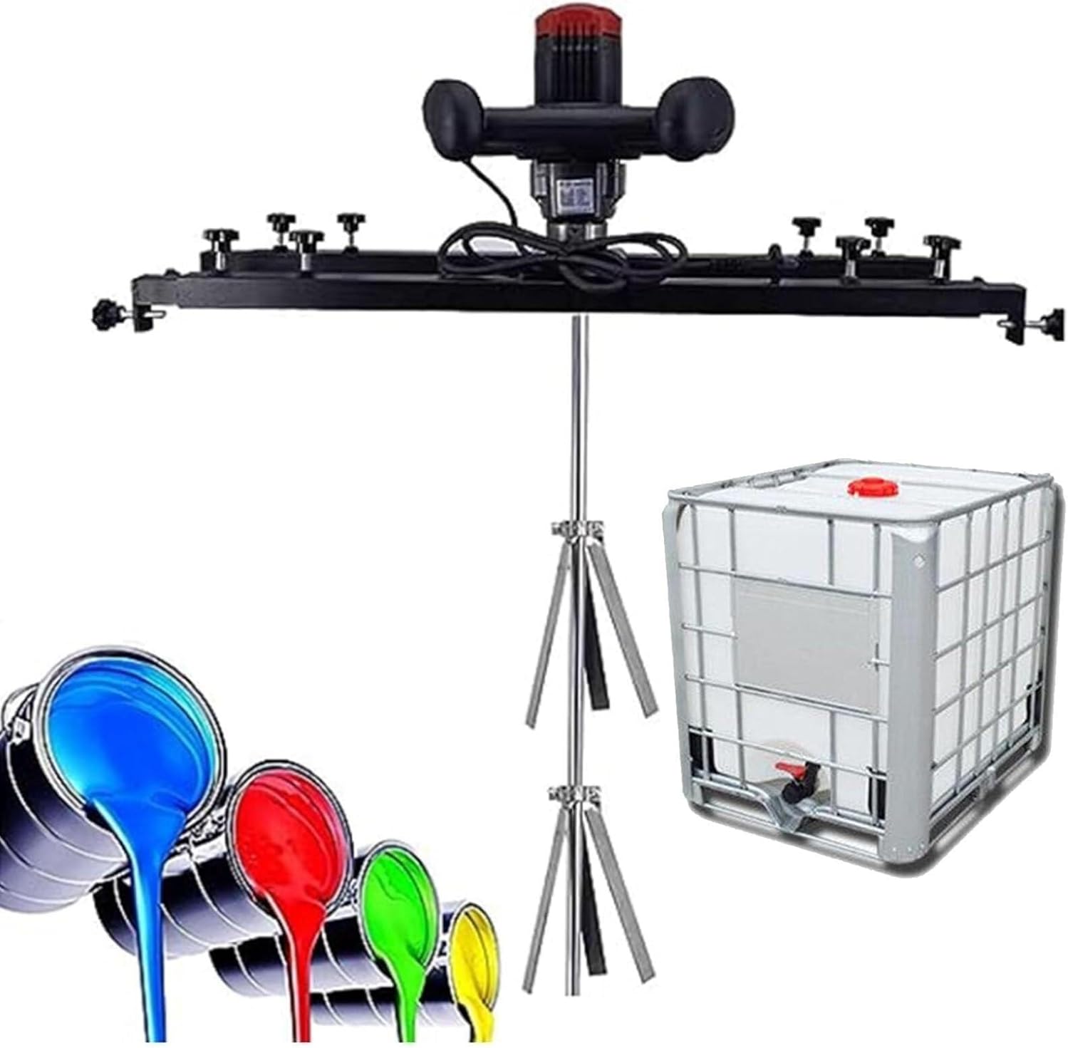 3200W Electric Tank Mixer Machine, 120-800rpm Commercial Pneumatic Bracket Mixer, Paint Stirring Machine Bracket Paint Mix Tool