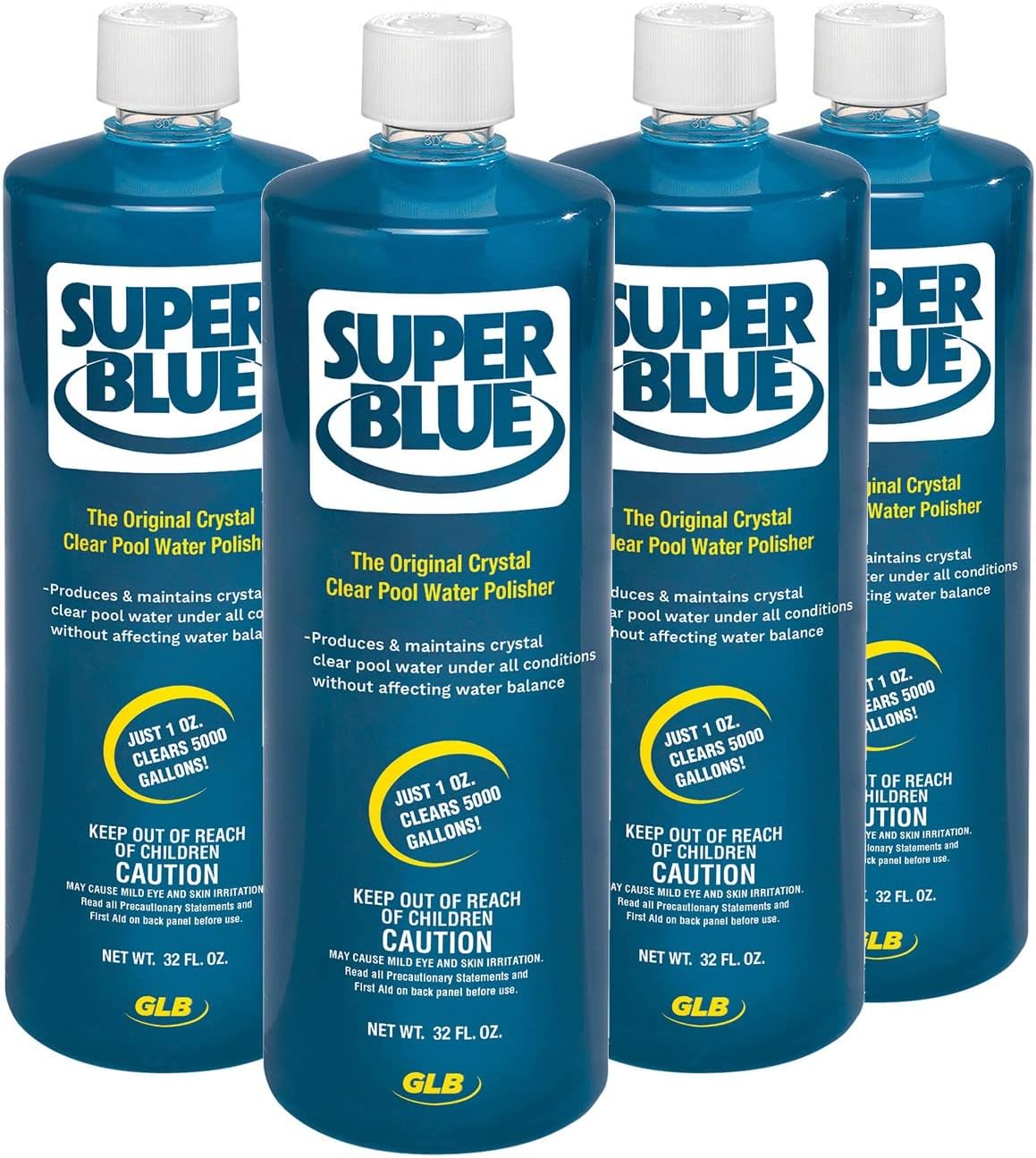 GLB 71205-SP-04BX Super Blue Pool Clarifier, 128-Ounces