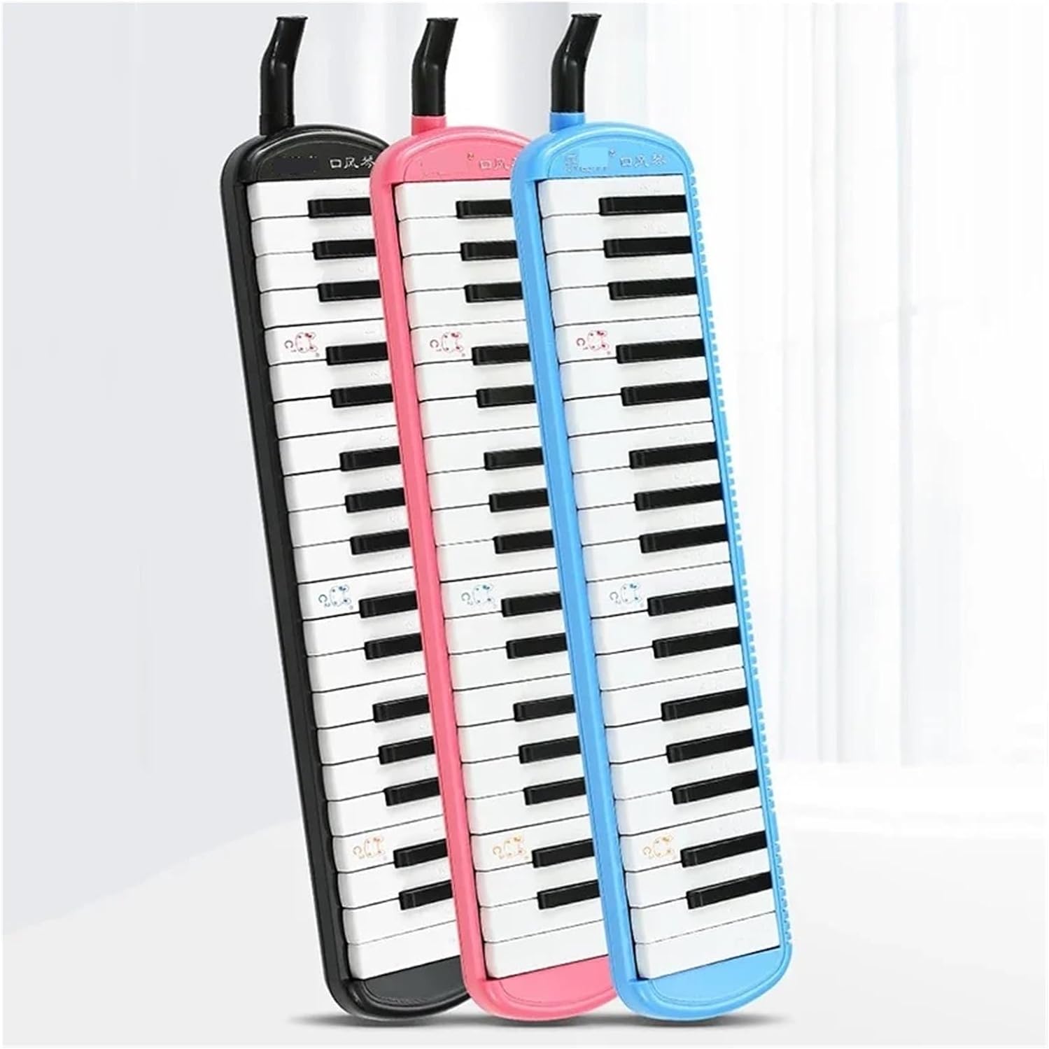 Melodica Children Melodica 37 Keys Mouth Organ 32 Key with Mouthpiece Portable Musical Keyboard Professional Piano for Child Melodion(37 Key Blue)
