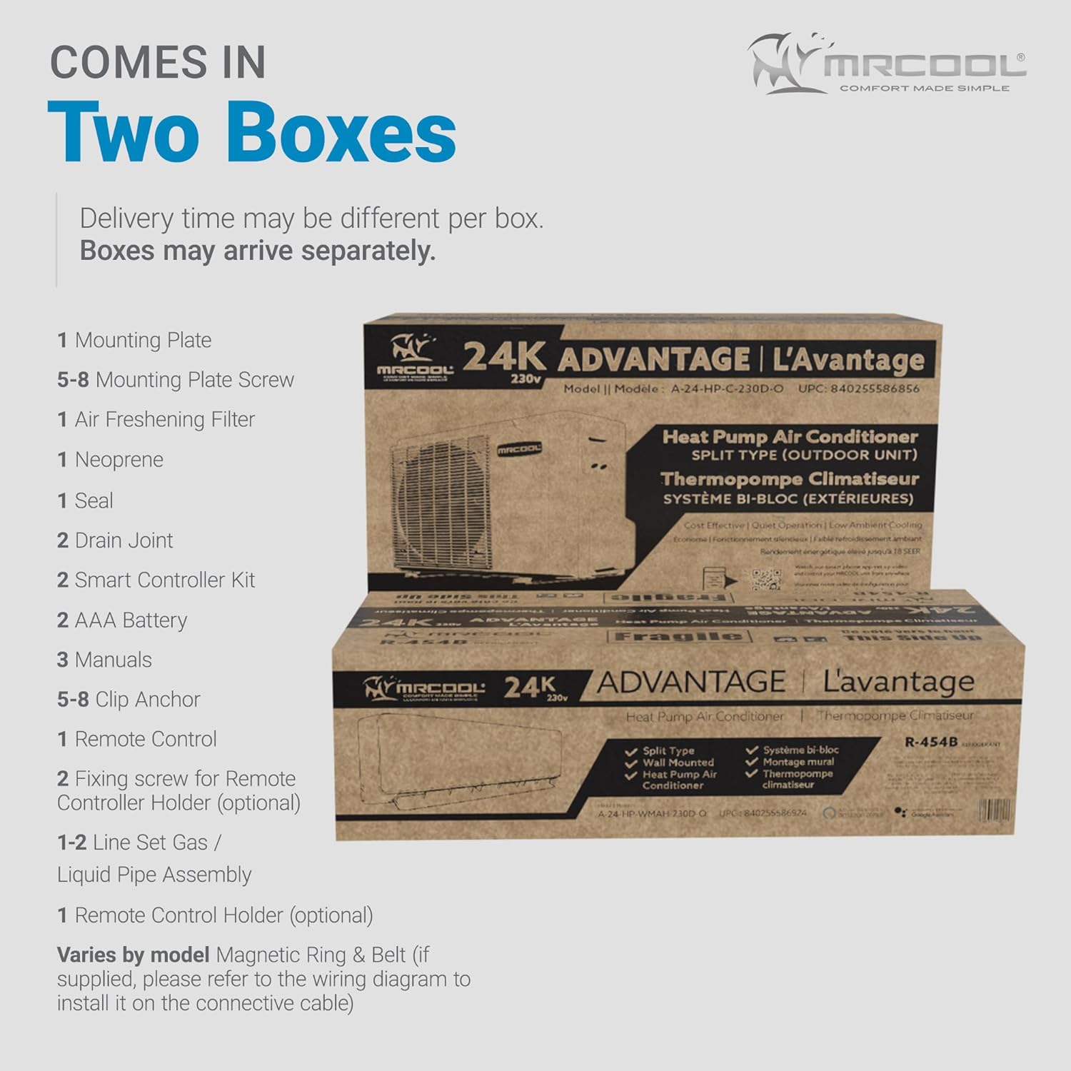 MRCOOL 36000 BTU 230V Ductless Inverter Mini Split Air Conditioner & Heat Pump System, Advantage Series - Wall-Mounted AC Unit w/Heating and Cooling for Home, Office & Commercial Space