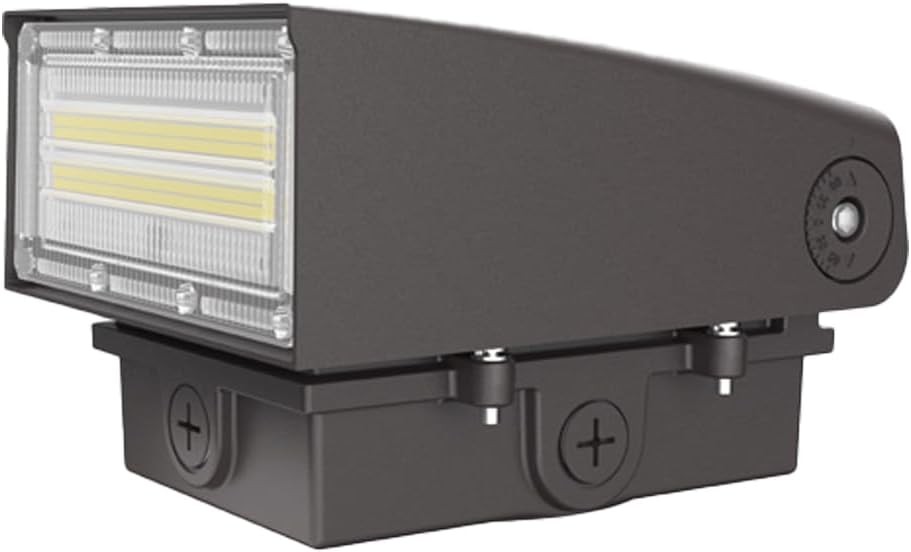 MES LED Rotatable Wall Pack 55W Corded Electric UL Listed - RED Bronze - Pack of 1