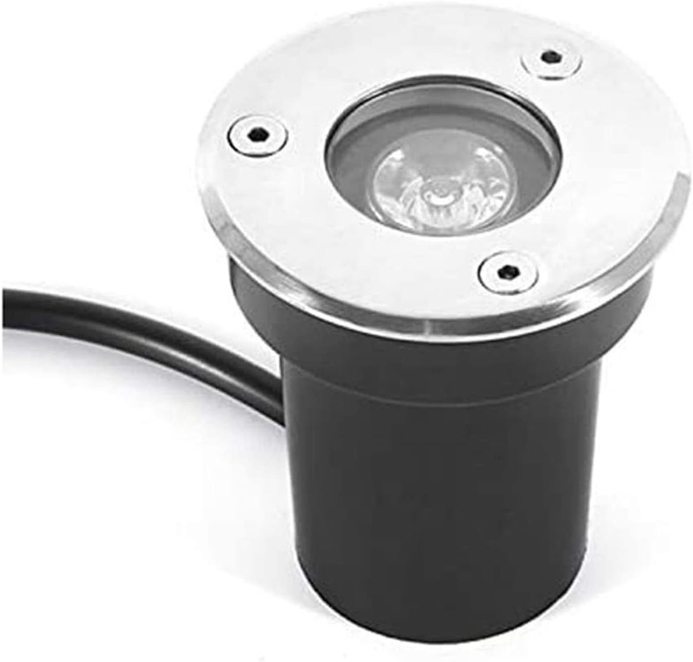 Underground Light LED, 1W LED Beam Spotlight, IP67 Waterproof Underground Light LEDs, Outdoor Recessed Lighting Lights, Stainless Steel LEDs Downlight Outdoor Terrace(Warm White,12V)