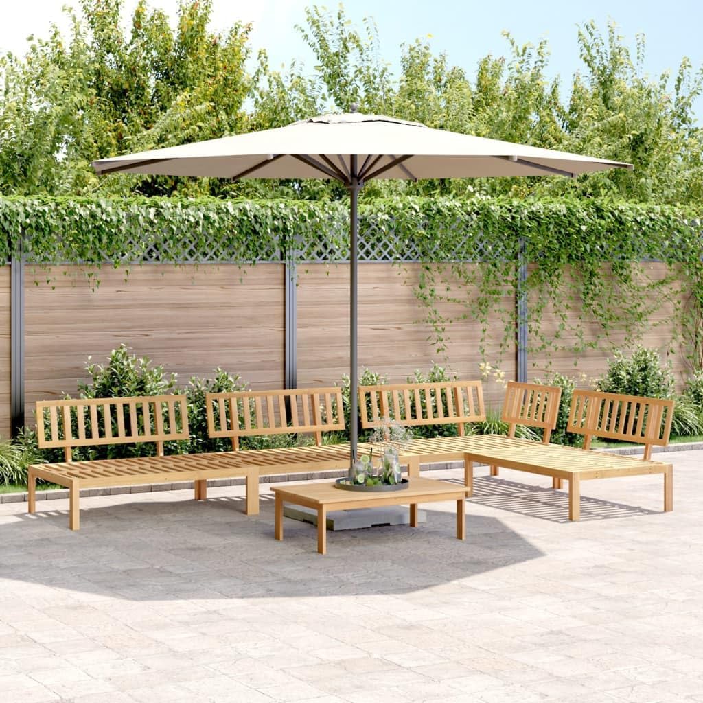 5 Piece Patio Pallet Sofa Set Solid Wood Acacia,Acacia Wood Patio Sofa Set Comfortable and Durable for Outdoor Relaxation Outdoor Furniture, Patio Seating