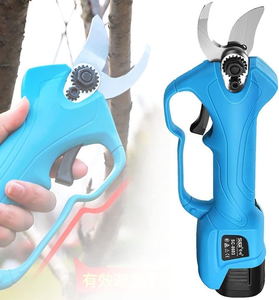 CAJUCA Professional Electric Secateurs Telescopic Long Handled Gardening Pruning Shears Cutting Diameter