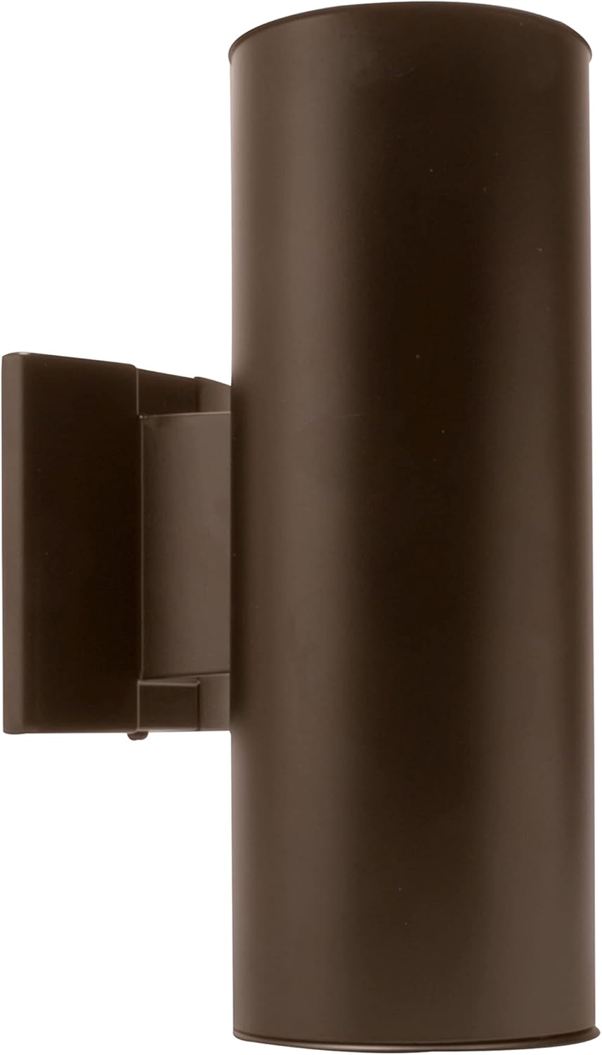 NICOR Lighting 12 inch Bronze Up and Down Cylindrical Bullet Light (50102BA)