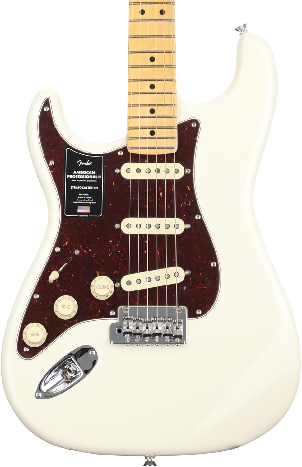 Fender American Professional II Stratocaster Left-handed - Olympic White with Maple Fingerboard