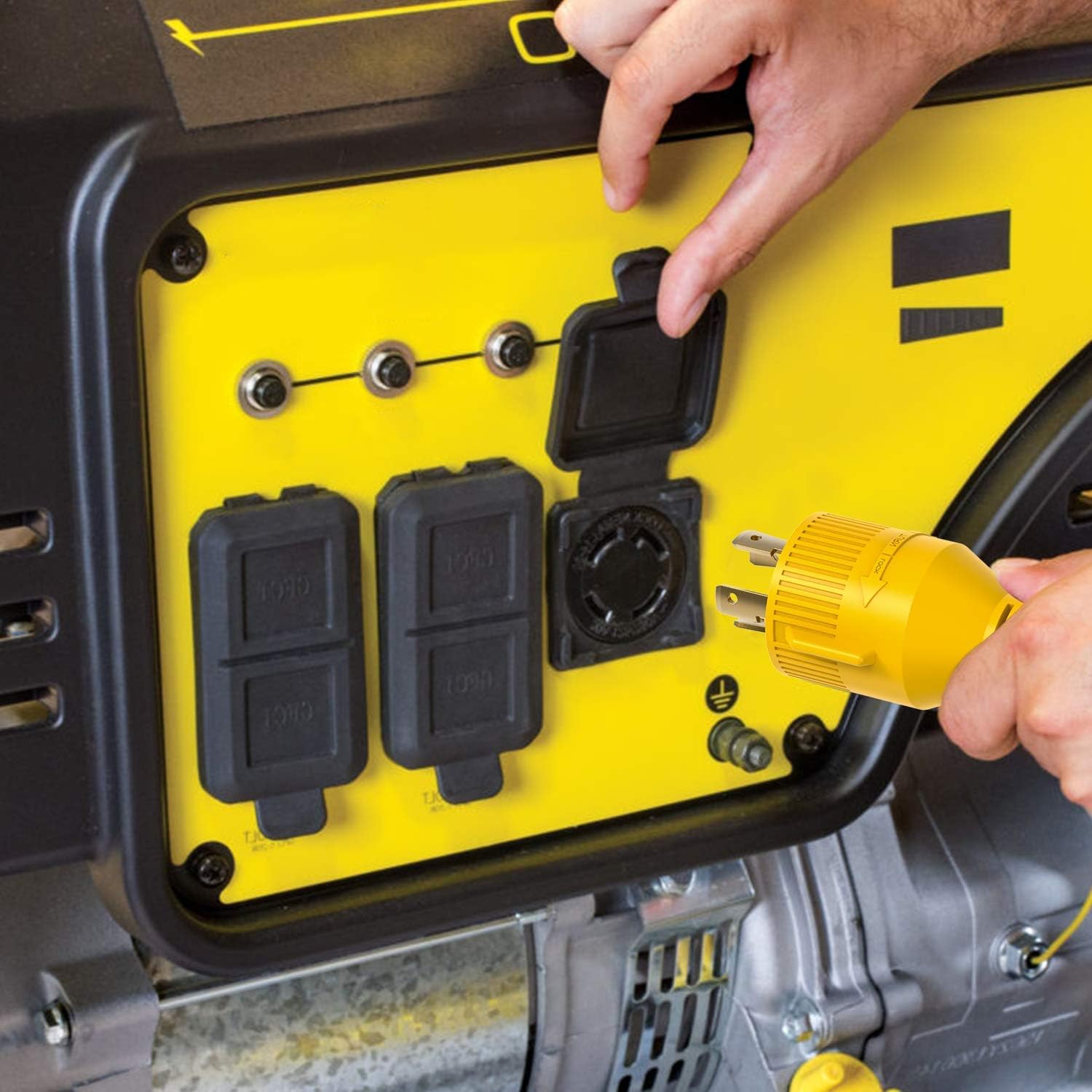 Kohree Generator Cord 30 amp 4 Prong 20FT + Prong 30 Amp Male to 50 Amp Female Generator to RV Camper Adapter Cord