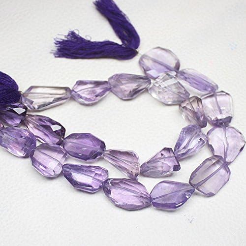 13 inch natural beads strand of 21mm faceted tumble purple amethyst gemstone beads for DIY jewelry - necklace, bracelet, earring, ring.
