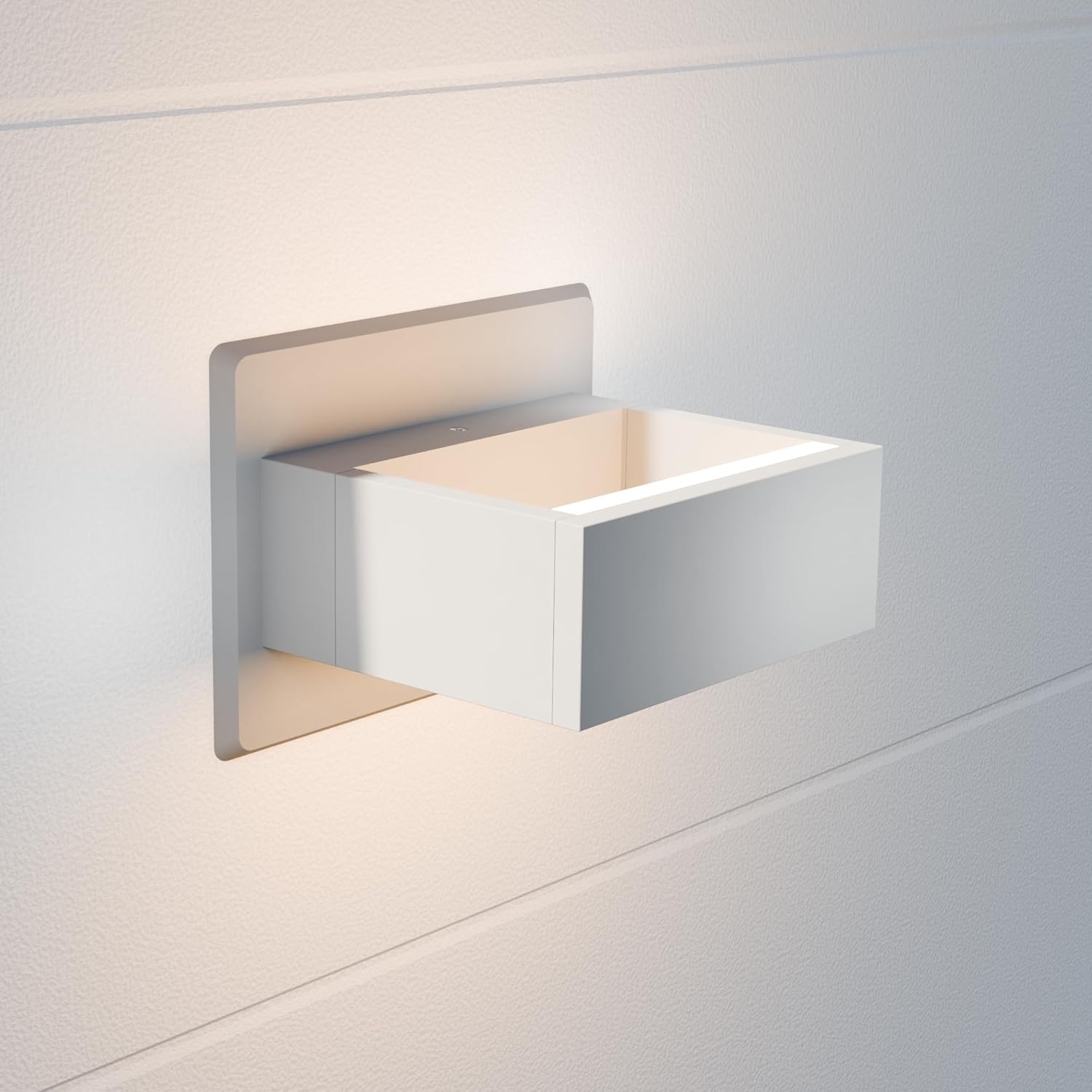 Outdoor Wall Light Up Down LED Sconce Wall Mount Lamp White Modern Wall Lantern Fixture Aluminum Lights for Porch Front Door Garden Yard Patio IP54 Waterproof 7.5W 240Lm 3000K