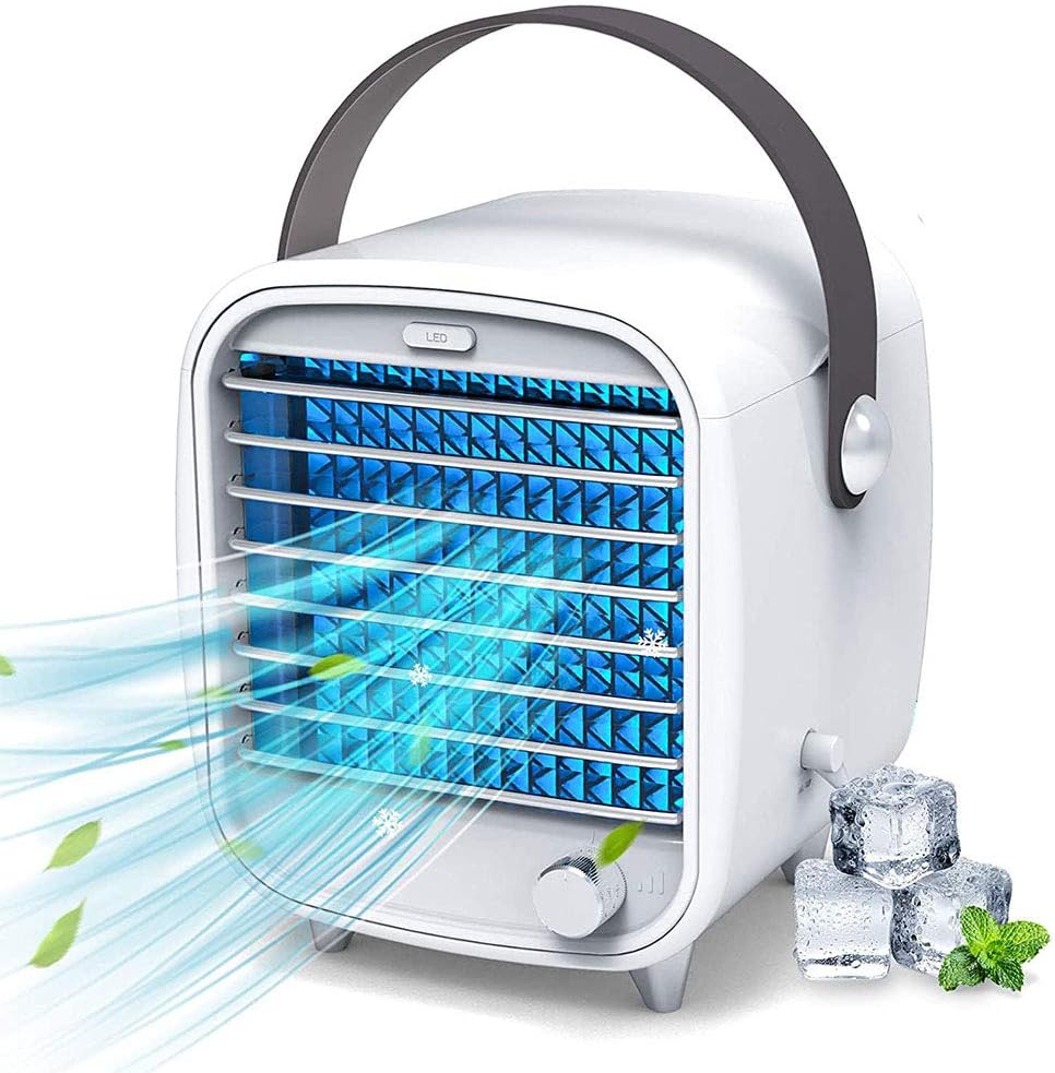 Portable Mini Air Cooler 3 in 1 Fast Cooling Mobile Conditioner Air Fan USB with Adjustable Speeds for Home Bedroom Office