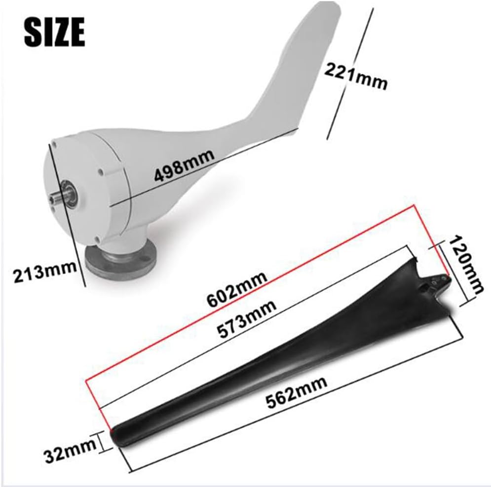 12000W 12V/24V Wind Turbine Generator Kit, Wind Power Generator for Marine, Home, Windmill Generator Suit for Hybrid Solar Wind