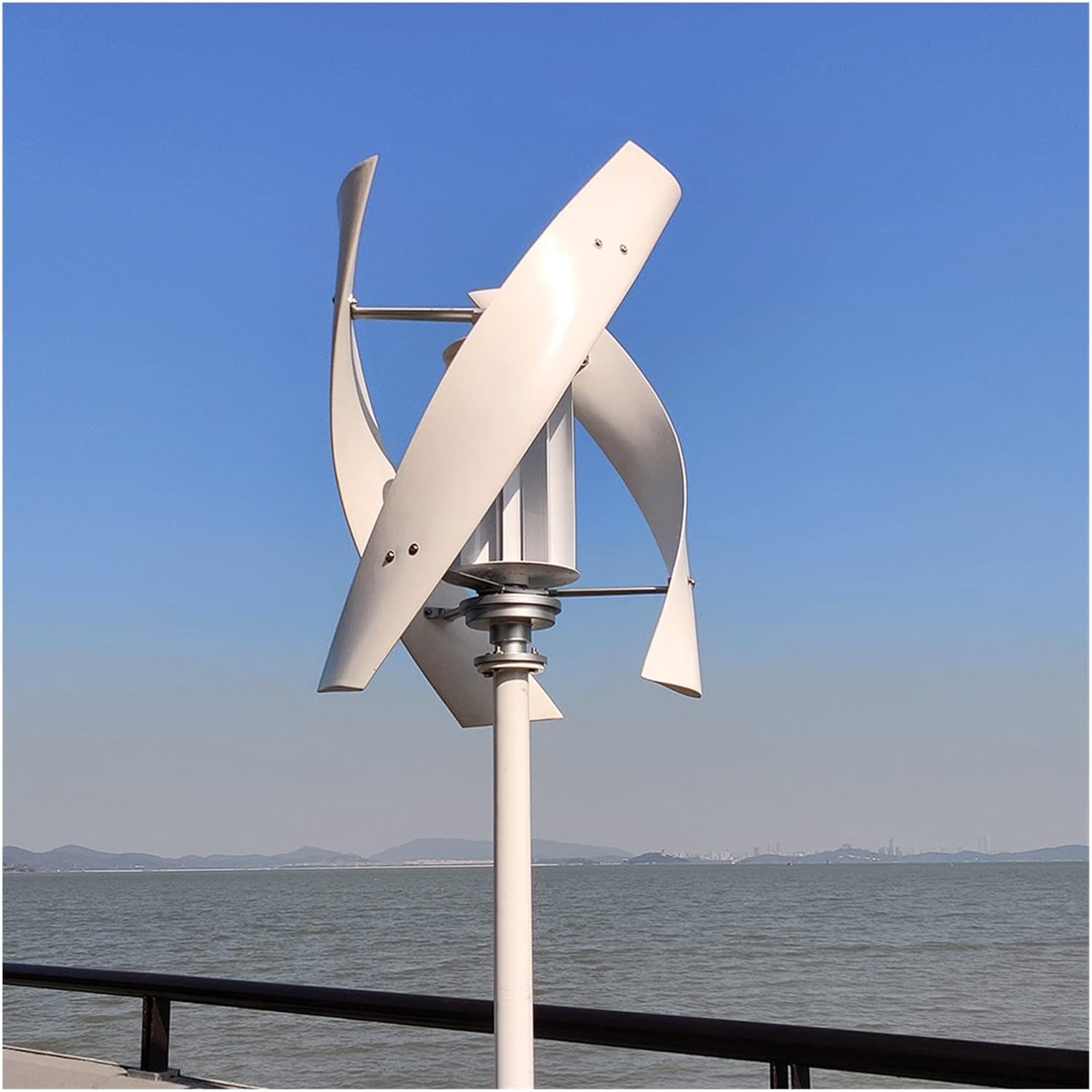 Wind Turbine 2kw Wind Turbine Generator,Vertical Axis Coreless Generator Kit 24v 48v Wind Turbine With Low Rpm Permanent Magnet Alternative Generator (Color : Hybrid control, Size : WHITE_48V_2000W