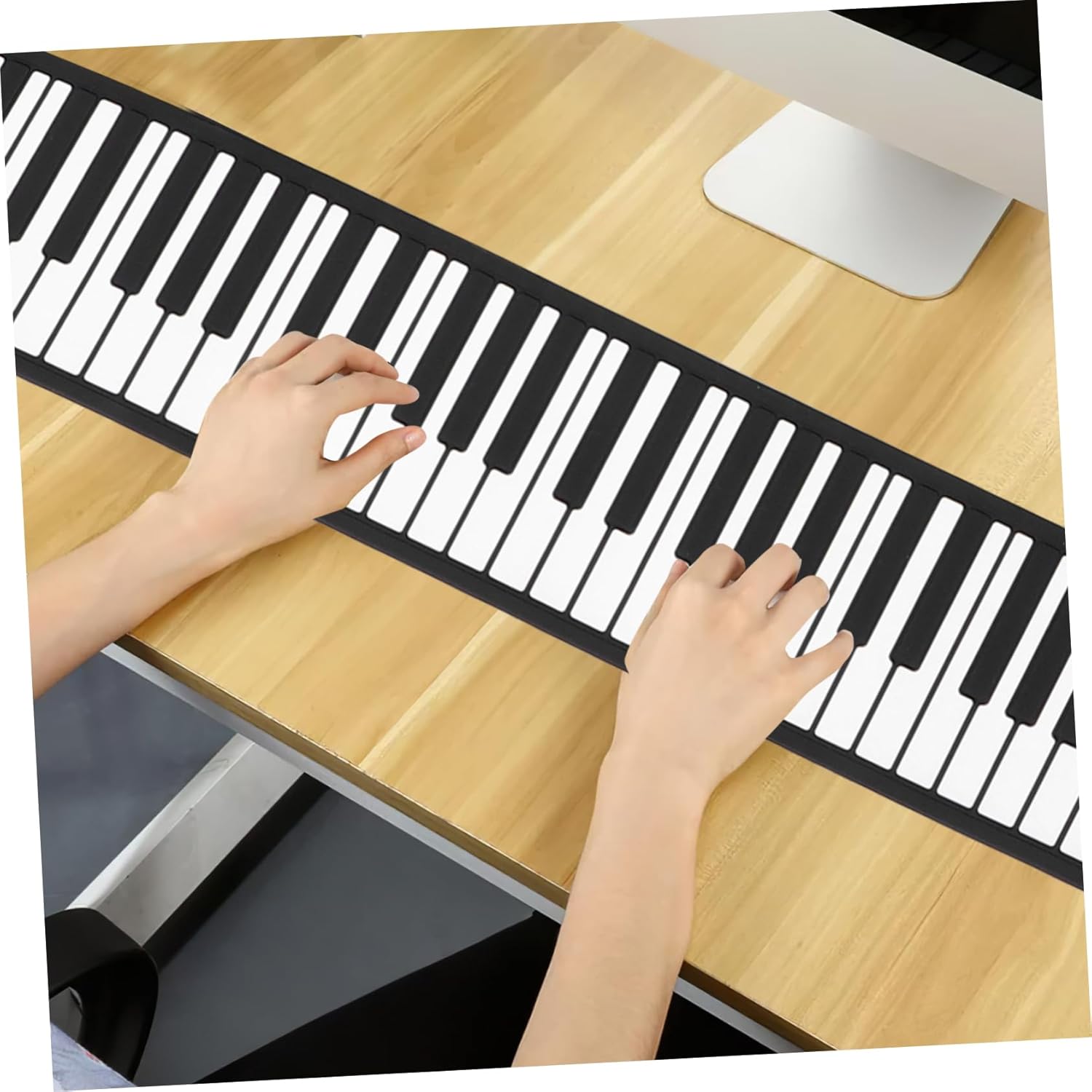 Foldable Keys Roll up Piano Keyboard with Speaker Portable Silicone Electronic Hand Roll Piano for Music Practice Travel Musicians and Beginners