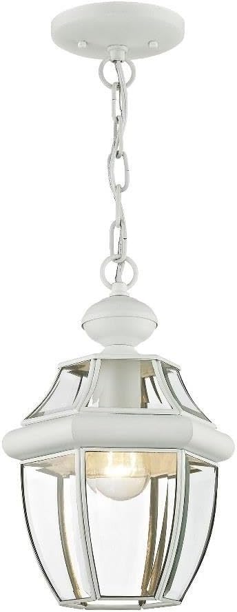 Livex Lighting 2152-03 Monterey 1-Light Outdoor Hanging Lantern, White