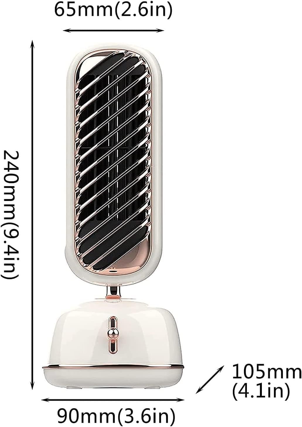 Portable Air Conditioner Fan,3 Speed Personal Evaporative Air Cooler - USB Quiet Air Humidifier, for Desk, Office, Bedroom (Color : White)